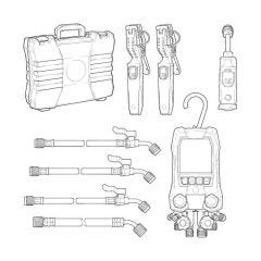 Testo 557s Digital Refrigeration Manifold Set with Filling Hoses