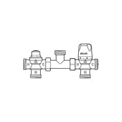 Thermostatic Solar Valve Kit with Bypass