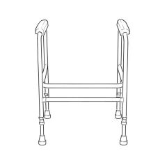 Toilet Surround Frame with Rubber Feet