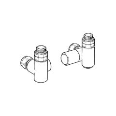 Towel Rail Dual Fuel Corner Valve - Pair