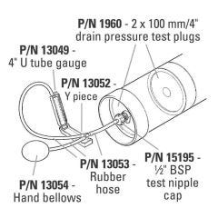 U Gauge Manometer - 4" (10 mbar)