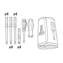 Interchangeable VDE Screwdriver Set - 18 Pieces