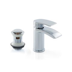 Viola Monobloc Basin Mixer Tap & Clicker Waste