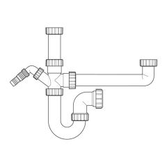 Viva Easi-Flo Bowl & Half Trap Kit - 1.1/2"/40mm