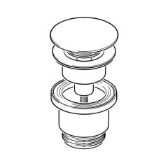 Viva Sprung Waste - 1.1/4" BSP Tail, 60mm Flange, Gloss Chrome