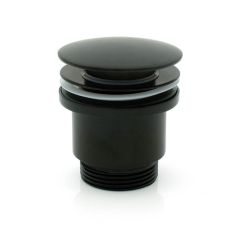 Viva Sprung Waste - 1.1/4" BSP Tail, 60mm Flange, Matt Black