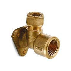 Wallplate Elbow UK Compression - 12mm x 1/2"