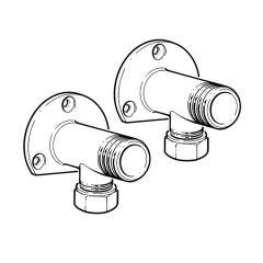 Shower Wallplate Elbows - Pair