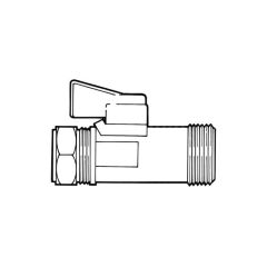 Washing Machine Tap with Check Valve - 15mm x 3/4"