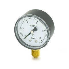 Water & Air Pressure Gauge 0 to 10 bar, 1/4" Bottom