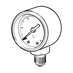Water & Air Pressure Gauge 0 to 6 bar, 1/4" Bottom