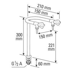 Broen Laboratory Bench Mounted Twin Water Taps