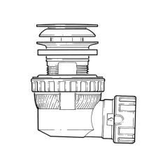 Wirquin Nano 6.7 Basin Waste & Trap - 1.1/4"/32mm