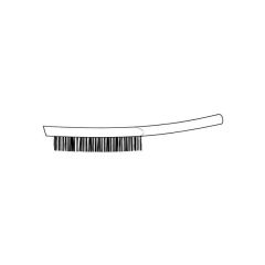 Wooden Handle - 3 Row Steel Wire Brush