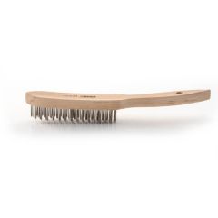 Wooden Handle - 3 Row Steel Wire Brush