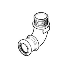 Xpress Stainless Elbow Connector - 22mm x 3/4" BSP TM