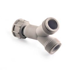 Y' Piece Hose Connector - 3/4" F x 3/4" M BSP Plastic