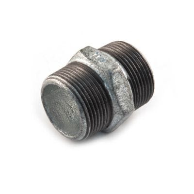 Hexagon Equal Nipple - 1.1/2" Galvanised