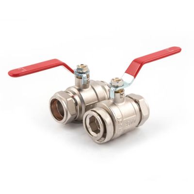 Lever Handle Ball Pump Valve - 1.1/2 x 35mm Pair