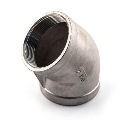 Screwed Stainless Steel 45° Elbow - 1.1/4" BSP