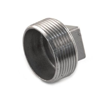 Screwed Stainless Steel Square Head Plug 1.1/4" BSP TM