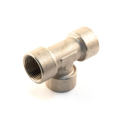 Brass Threaded Equal Tee 1/2" BSP PF Nickel Plated