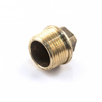 Brass Threaded Square Head Stop Plug - 1/2" BSP T