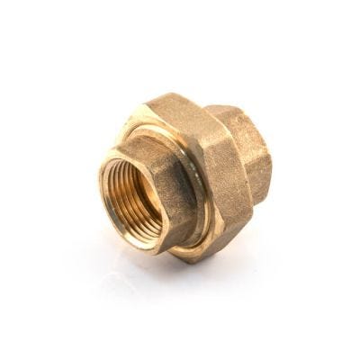 Brass Threaded Straight Union Cone Seated 1/2" BSP PF 