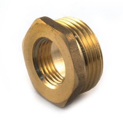 Brass Threaded Hexagon Bush 1/2" BSP PM x 1/8" BSP PF