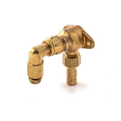 Gas Outlet Wall Rigid Fix - 10/12mm Inlet x 8mm Brass