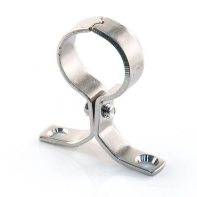 Chrome Plated Screw-On Bracket - 15mm Pressed Brass