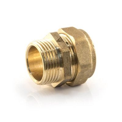 DZR Compression Straight Adaptor 15mm x 1/2" BSP PM