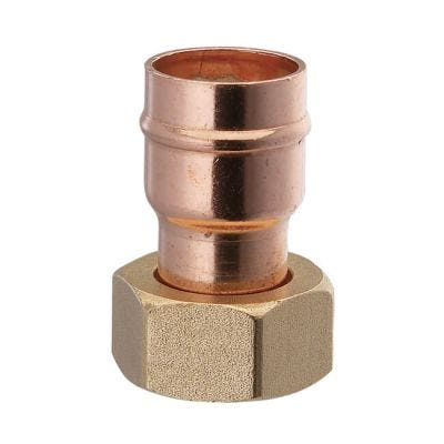 Solder Ring Straight Cylinder Union - 22mm x 1"