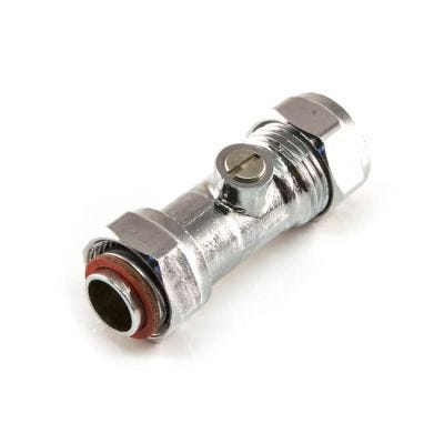 Straight Service Valve Chrome 22mm x 3/4" union