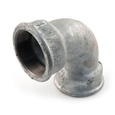 Short Turn Equal Bend 90° - 2" F x F Galvanised