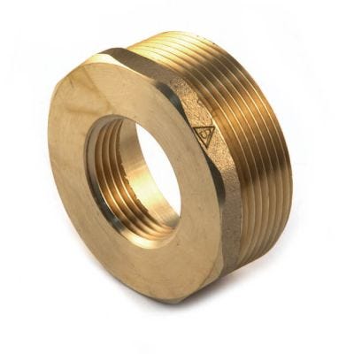 Brass Threaded Hexagon Bush 2" BSP PM x 1" BSP PF