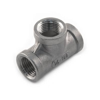 Screwed Stainless Steel Equal Tee - 3/4" BSP F