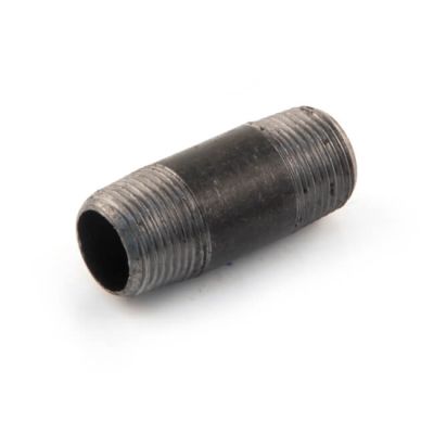 Barrel Nipple - Mild Steel - Black 3/8"