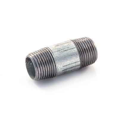 Barrel Nipple - Mild Steel - Galvanised 3/8"