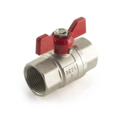 Ball Valve - 3/8" BSP PF Red Butterfly Handle