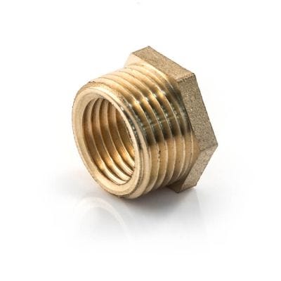 Brass Threaded Hexagon Bush 3/8" BSP PM x 1/4" BSP PF