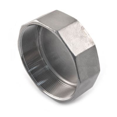 Screwed Stainless Steel Hexagon Blanking Cap - 3"