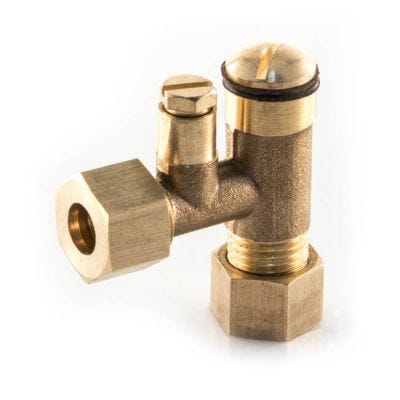 Restrictor Elbow with Test Point Brass - 8mm x 8mm