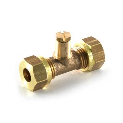 Pressure Test Point Union - 8mm Compression Brass