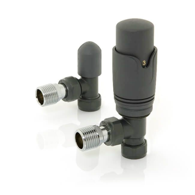 Angled TRV & Lockshield Pack - 10/15mm, Anthracite