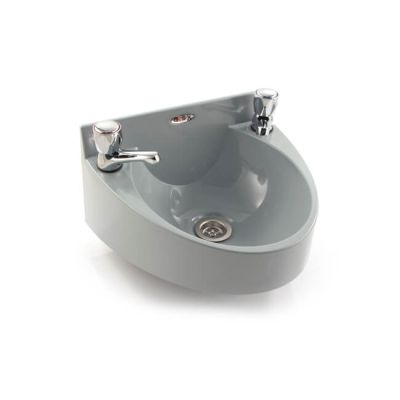 Hand Washing ABS Polycarbonate Basin with Domehead Tap - Grey