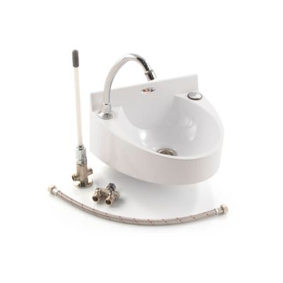 Basin With 'Hands Free' Spout & Knee Operated Valve