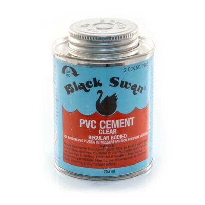 Black Swan Solvent Cement w/ Brush for PVC Only 236ml 