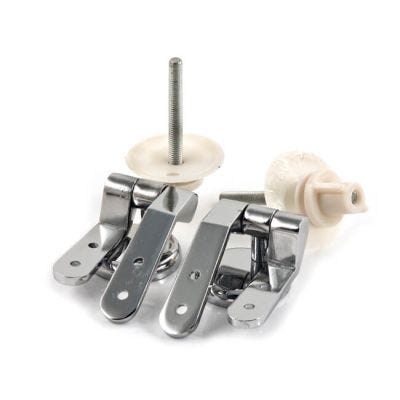 Pair of Toilet Seat Hinges - Chrome