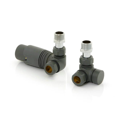 Corner TRV & Lockshield Pack - 10/15mm, Anthracite